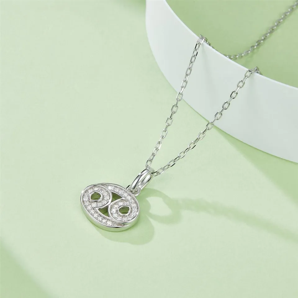 925 Sterling Silver Cancer Style DEF VVS1 Melee Moissanite Jewelry Pendant suppliers